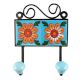 Mustard Sunflower Ceramic Tile Hook